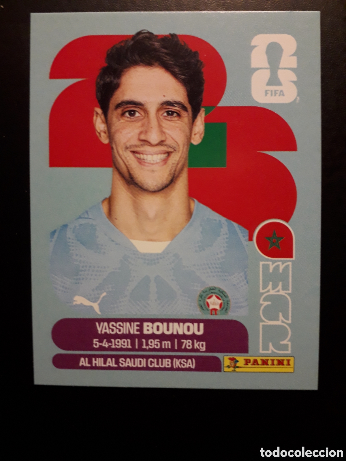 Cromos de F&uacute;tbol: BOUNOU MARRUECOS MAR 2 MUNDIAL F&Uacute;TBOL 2026 FIFA WORLD CUP PANINI SIN PEGAR PEDIDO M&Iacute;NIMO 3&euro;