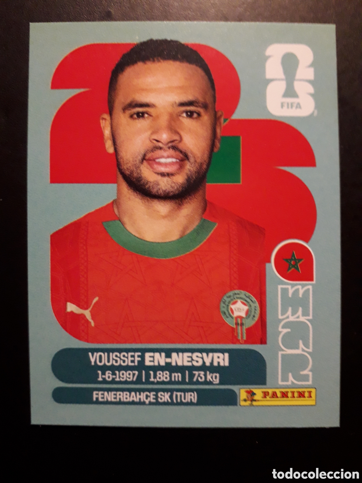 Cromos de F&uacute;tbol: EN NESYRI MARRUECOS MAR 16 MUNDIAL F&Uacute;TBOL 2026 FIFA WORLD CUP PANINI SIN PEGAR PEDIDO M&Iacute;NIMO 3&euro;