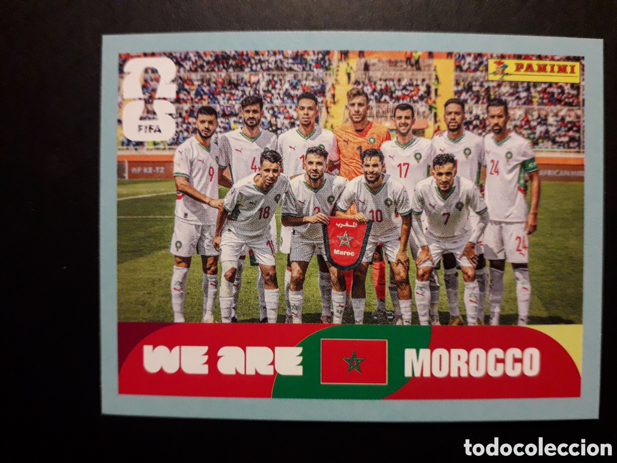 Cromos de F&uacute;tbol: EQUIPO MARRUECOS MAR 13 MUNDIAL F&Uacute;TBOL 2026 FIFA WORLD CUP PANINI SIN PEGAR PEDIDO M&Iacute;NIMO 3&euro;