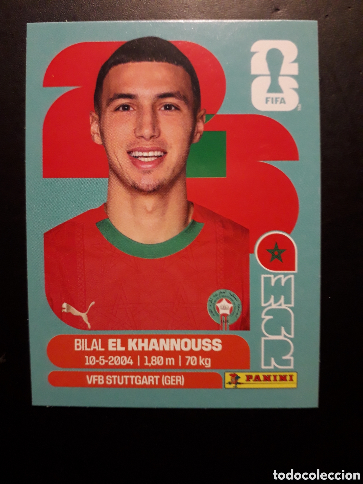 Cromos de F&uacute;tbol: EL KHANNOUSS MARRUECOS MAR 14 MUNDIAL F&Uacute;TBOL 2026 FIFA WORLD CUP PANINI SIN PEGAR PEDIDO M&Iacute;NIMO 3&euro;.