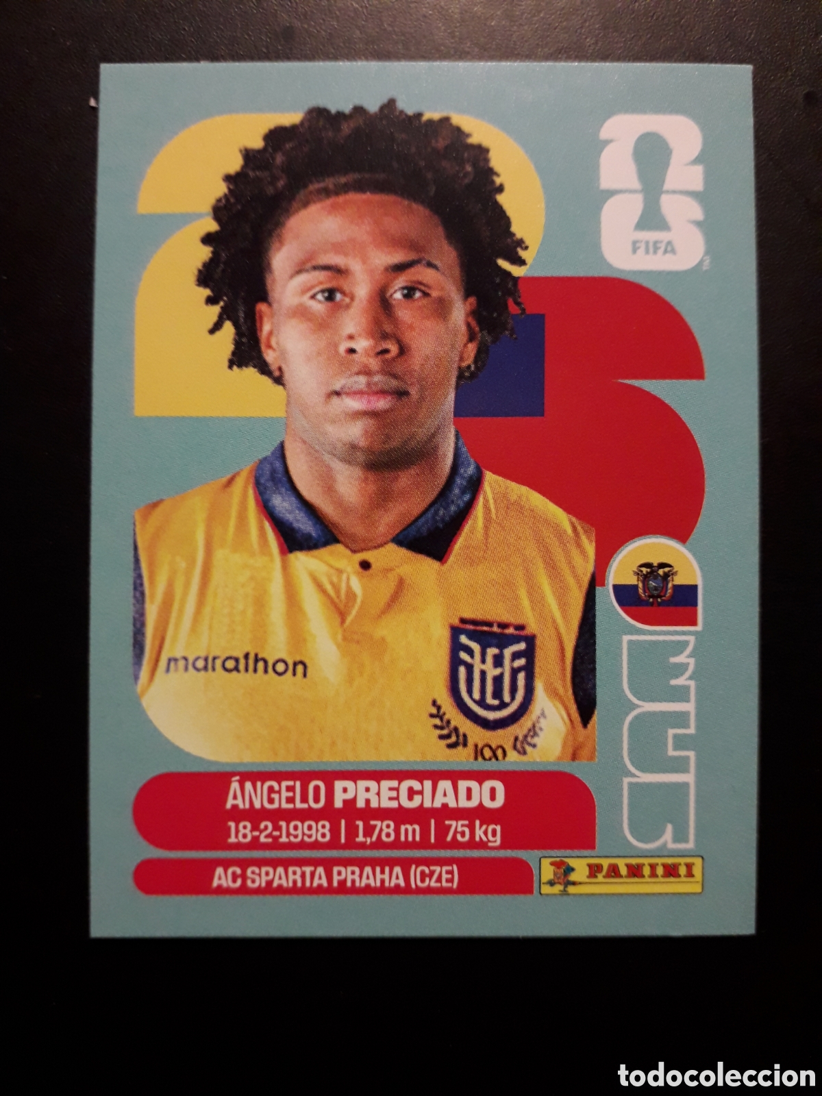 Cromos de F&uacute;tbol: PRECIADO ECUADOR ECU 7 MUNDIAL F&Uacute;TBOL 2026 FIFA WORLD CUP PANINI SIN PEGAR PEDIDO M&Iacute;NIMO 3&euro;