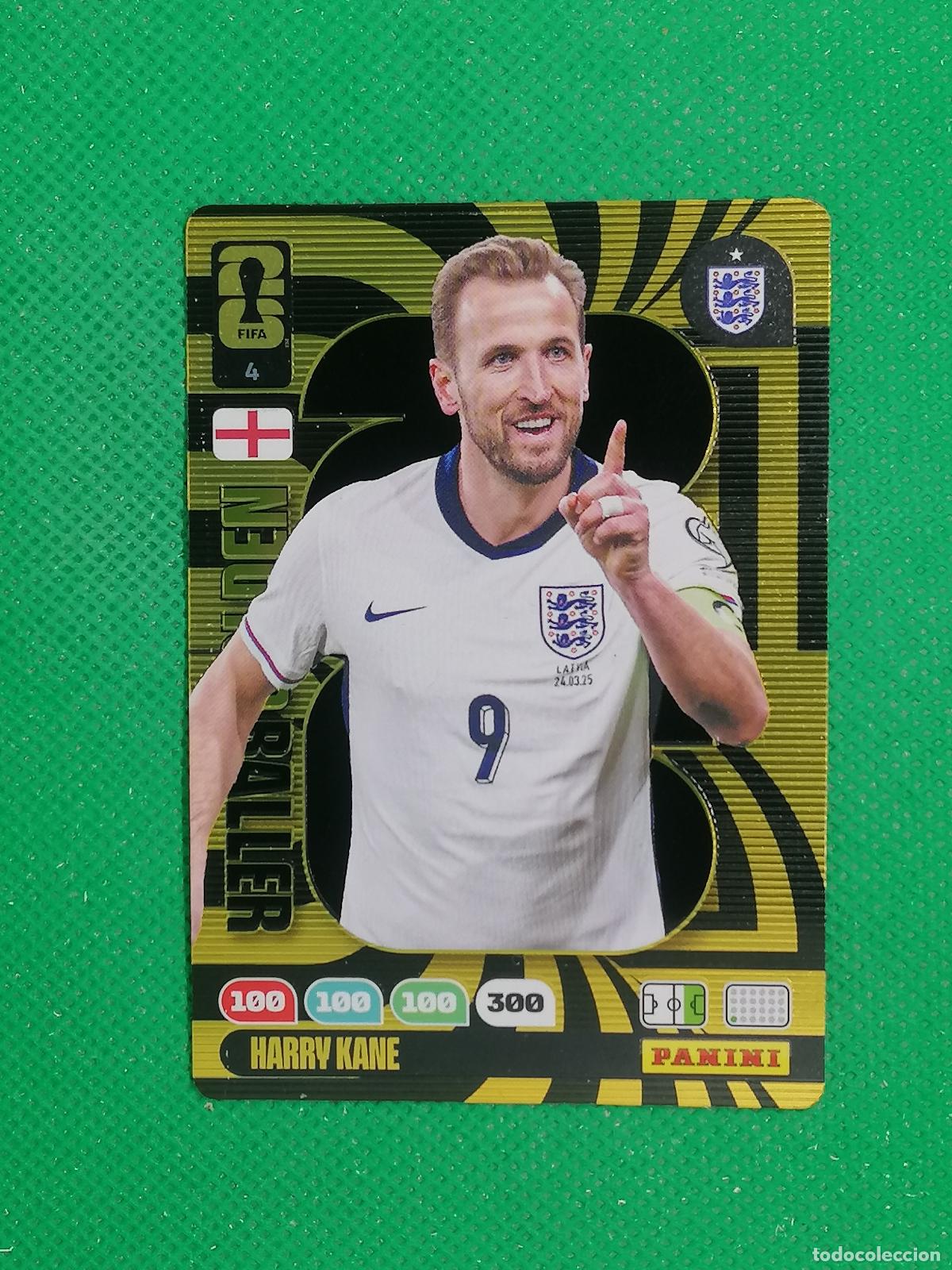 Cromos de F&uacute;tbol: 4 HARRY KANE INGLATERRA GOLDEN BALLER ⚽ PANINI ADRENALYN FIFA WORLD CUP 26 2026 ⚽