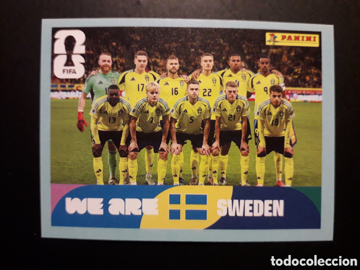 Cartes &agrave; collectionner de Football: EQUIPO SUECIA SWE 13 MUNDIAL F&Uacute;TBOL 2026 FIFA WORLD CUP PANINI SIN PEGAR PEDIDO M&Iacute;NIMO 3&euro;