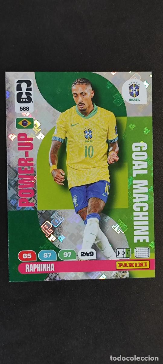 Cromos de F&uacute;tbol: ADRENALYN XL FIFA WORLD CUP 2026 CARD POWER-UP RAPHINHA BRASIL # 588 PANINI