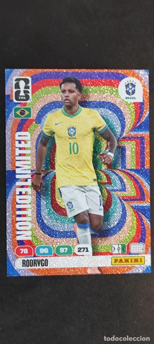Cromos de F&uacute;tbol: ADRENALYN XL FIFA WORLD CUP 2026 CARD LIMITED EDITION SPECIAL RODRYGO BRASIL # PANINI