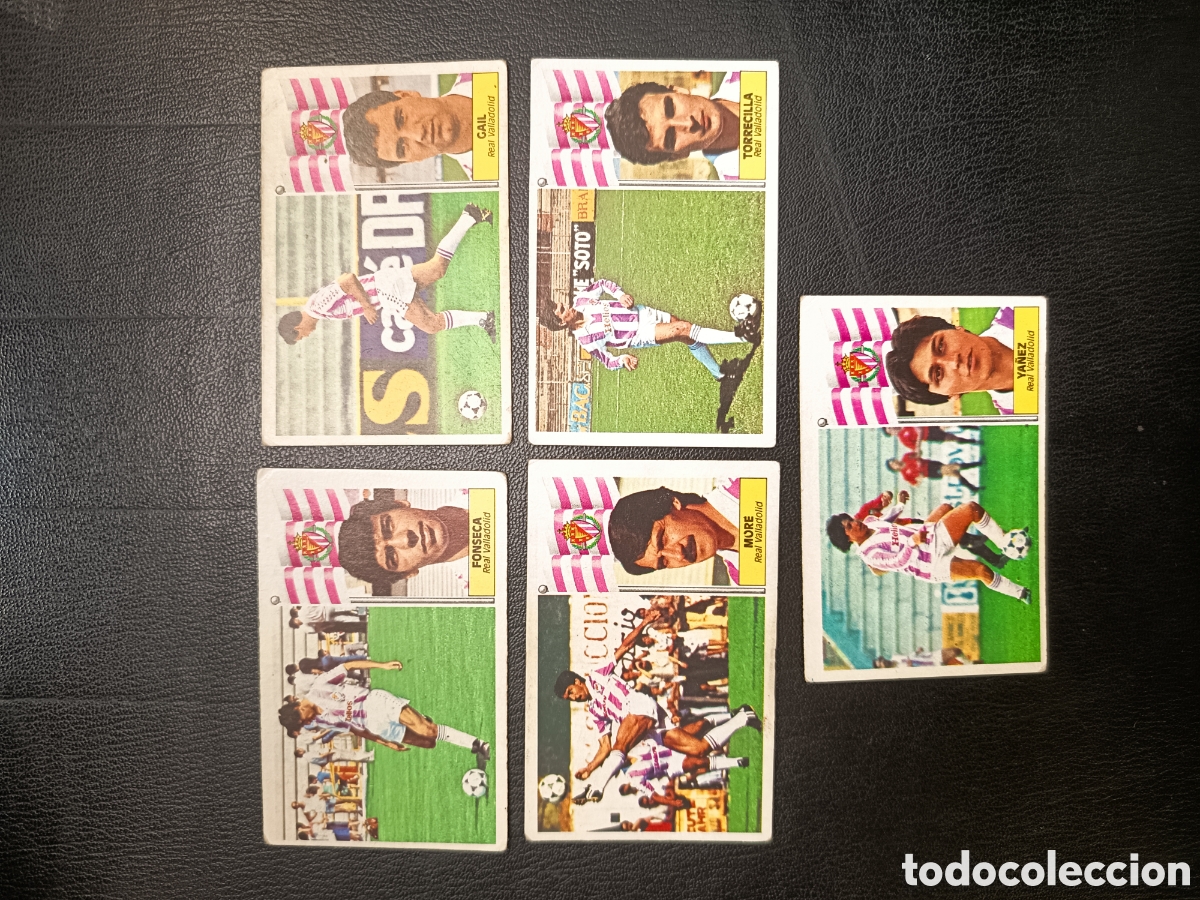 Cromos de F&uacute;tbol: 11 Cromos diferentes sin pegar Real Valladolid Deportivo Ediciones Este 86-87 1986 1987 1986-87