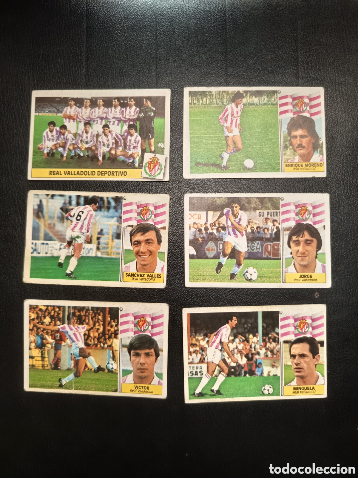 Cartes &agrave; collectionner de Football: 11 Cromos diferentes sin pegar Real Valladolid Deportivo Ediciones Este 86-87 1986 1987 1986-87