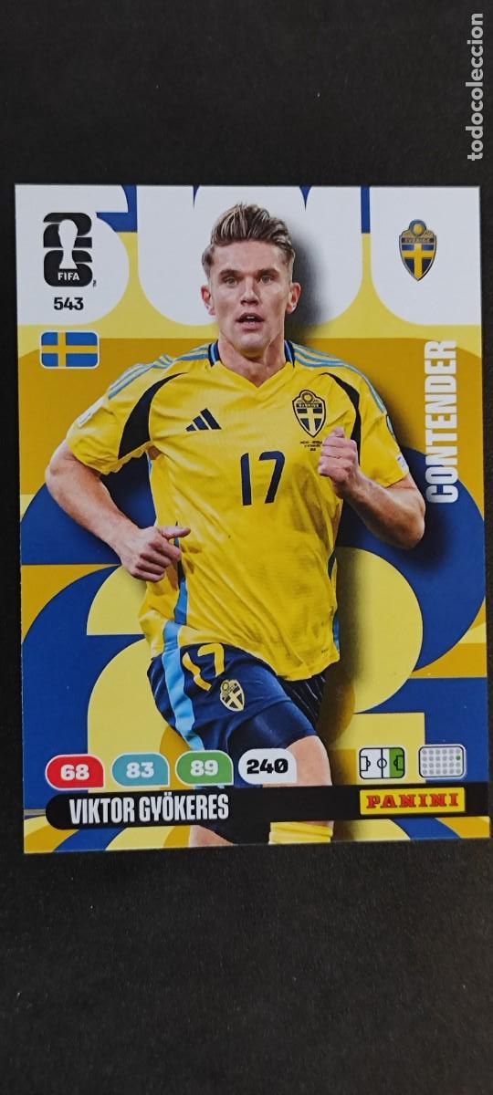 Football Stickers: ADRENALYN XL FIFA WORLD CUP 2026 CARD GYOKERES SUECIA # 543 PANINI