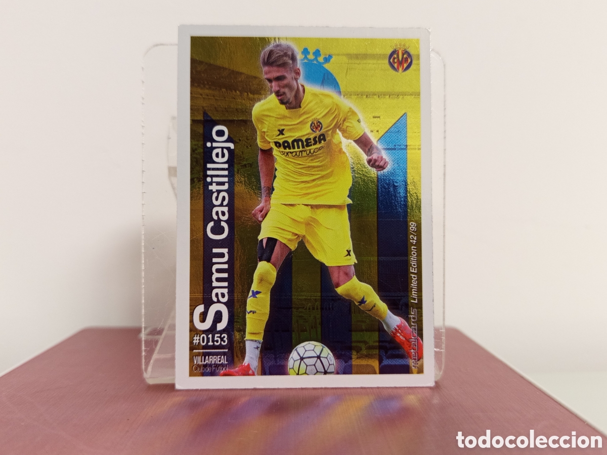 Figurine di Calcio: ❇️ CROMO ⚽ SAMU CASTILLEJO VILLARREAL 153 LIGA QUIZ 15 16 2015 2016 METALCARDS LIMITED EDITION ❇️