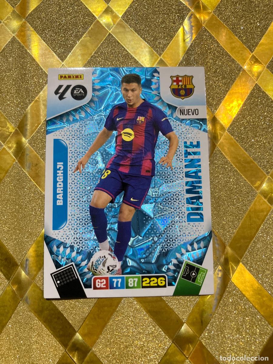 Football Stickers: CROMO DE FUTBOL BARDGHJI BARCELONA DIAMANTE EDICION LIMITADA DREAM BOX ADRENALYN 2025 2026 PANINI !