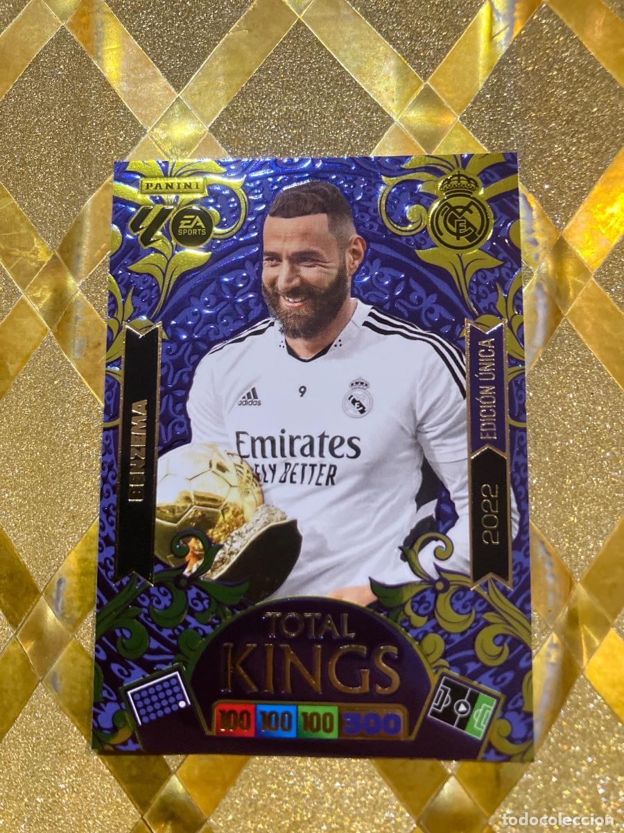 Figurine di Calcio: CROMO FUTBOL BENZEMA 2022 REAL MADRI BALON DE ORO DREAM BOX TOTAL KINGS ADRENALYN 2025 2026 PANINI !