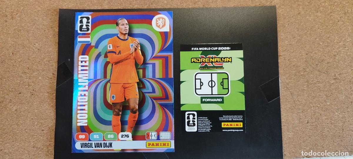 Cromos de F&uacute;tbol: ADRENALYN XL FIFA WORLD CUP 2026 CARD XXL LIMITED EDITION VAN DIJK HOLANDA # PANINI CARTA GRANDE