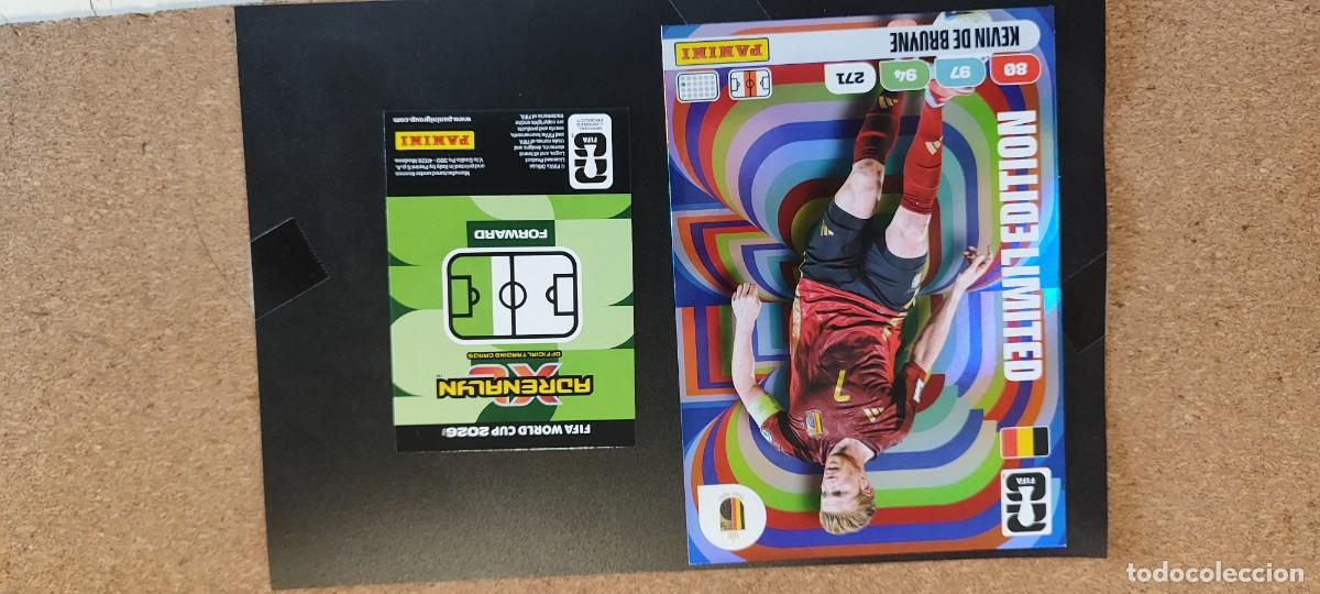 Cromos de F&uacute;tbol: ADRENALYN XL FIFA WORLD CUP 2026 CARD XXL LIMITED EDITION DE BRUYNE BELGICA # PANINI CARTA GRANDE