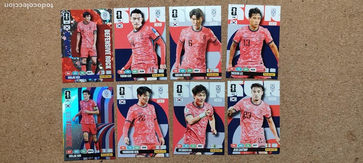 Cromos de F&uacute;tbol: ADRENALYN XL FIFA WORLD CUP 2026 LOTE 8 CARTAS DE KOREA # PANINI