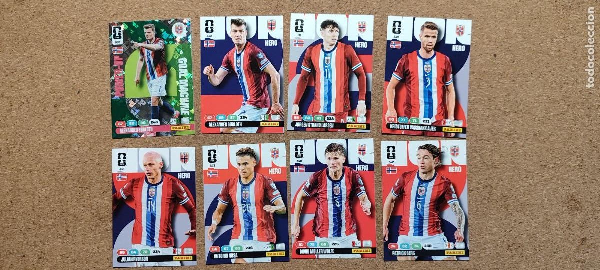 Cromos de F&uacute;tbol: ADRENALYN XL FIFA WORLD CUP 2026 LOTE 8 CARTAS DE NORUEGA # PANINI