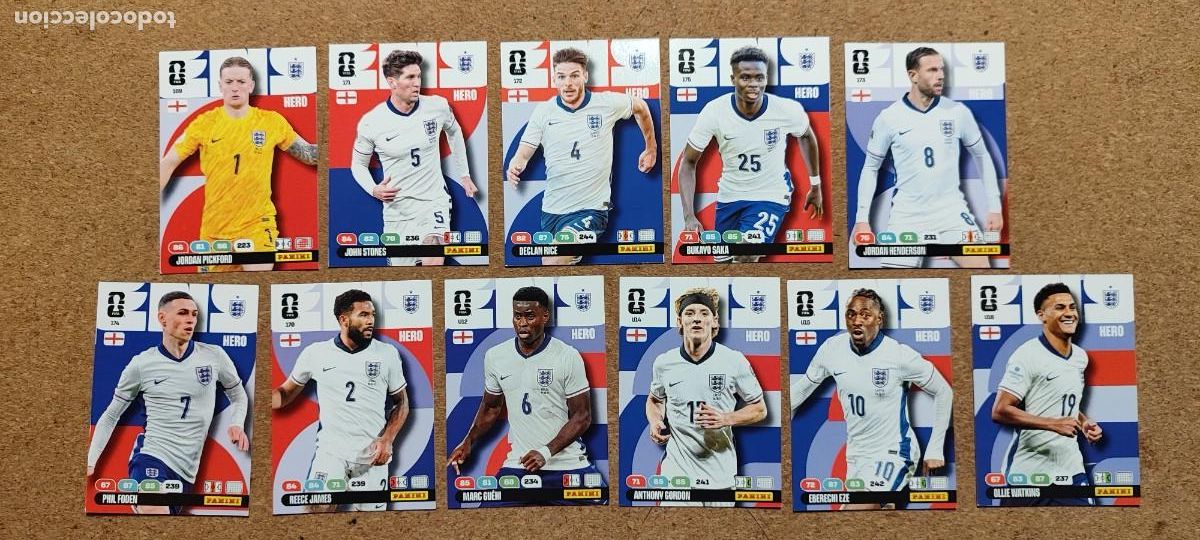 Cartes &agrave; collectionner de Football: ADRENALYN XL FIFA WORLD CUP 2026 LOTE 11 CARTAS DE INGLATERRA # PANINI