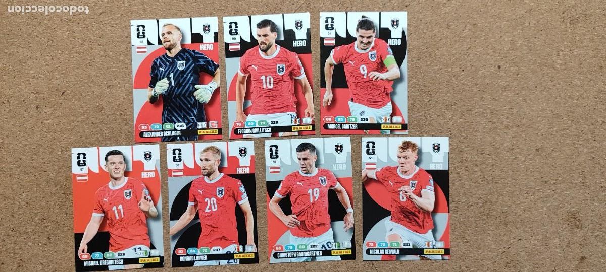 Cromos de F&uacute;tbol: ADRENALYN XL FIFA WORLD CUP 2026 LOTE 7 CARTAS DE AUSTRIA # PANINI