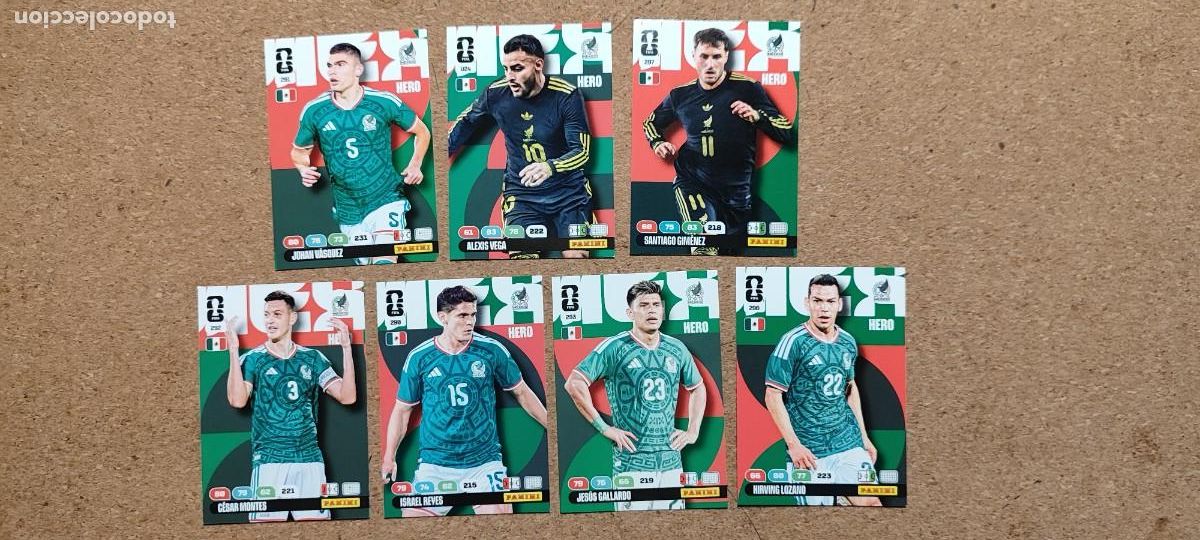 Cromos de F&uacute;tbol: ADRENALYN XL FIFA WORLD CUP 2026 LOTE 7 CARTAS DE MEXICO # PANINI