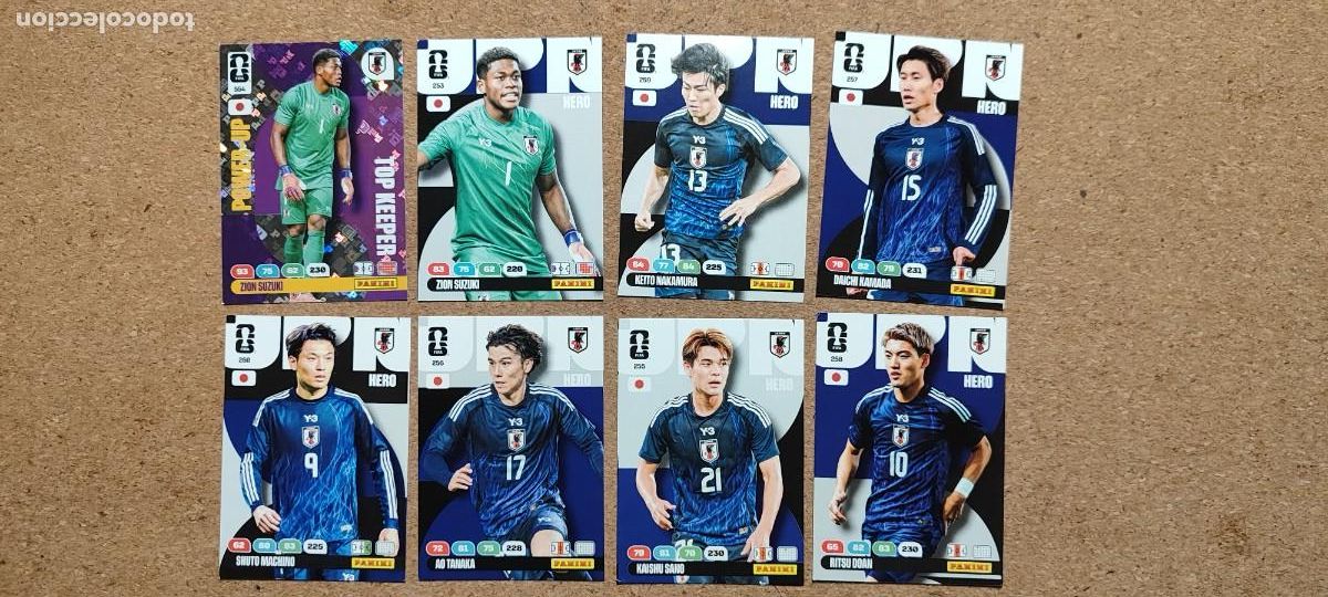 Cromos de F&uacute;tbol: ADRENALYN XL FIFA WORLD CUP 2026 LOTE 8 CARTAS DE JAPON # PANINI