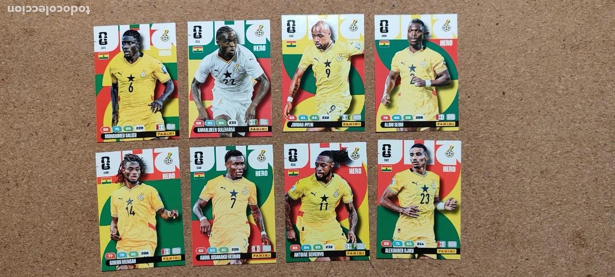 Cromos de F&uacute;tbol: ADRENALYN XL FIFA WORLD CUP 2026 LOTE 8 CARTAS DE GHANA # PANINI