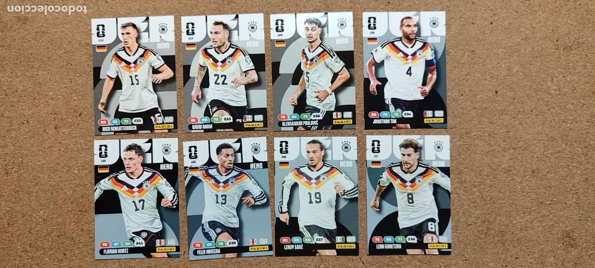 Cromos de F&uacute;tbol: ADRENALYN XL FIFA WORLD CUP 2026 LOTE 8 CARTAS DE ALEMANIA # PANINI
