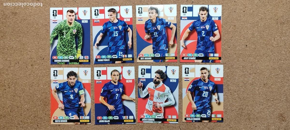 Cromos de F&uacute;tbol: ADRENALYN XL FIFA WORLD CUP 2026 LOTE 8 CARTAS DE CROACIA # PANINI