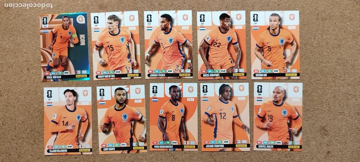 Cromos de F&uacute;tbol: ADRENALYN XL FIFA WORLD CUP 2026 LOTE 10 CARTAS DE HOLANDA # PANINI