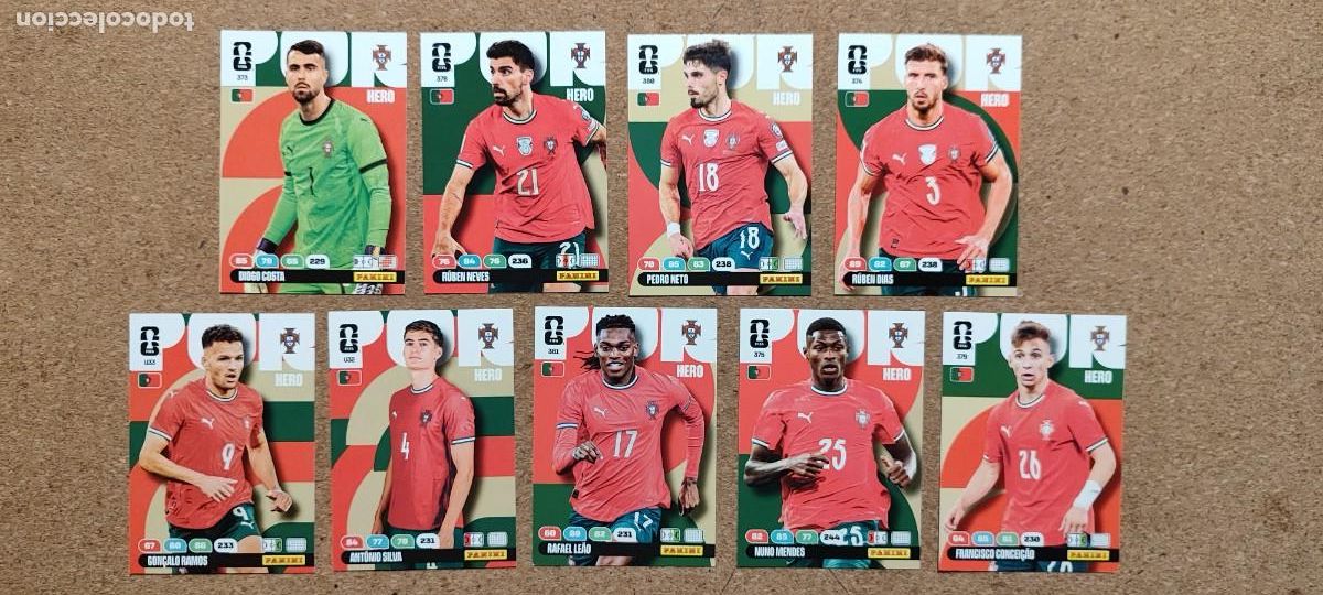 Cromos de F&uacute;tbol: ADRENALYN XL FIFA WORLD CUP 2026 LOTE 9 CARTAS DE PORTUGAL # PANINI