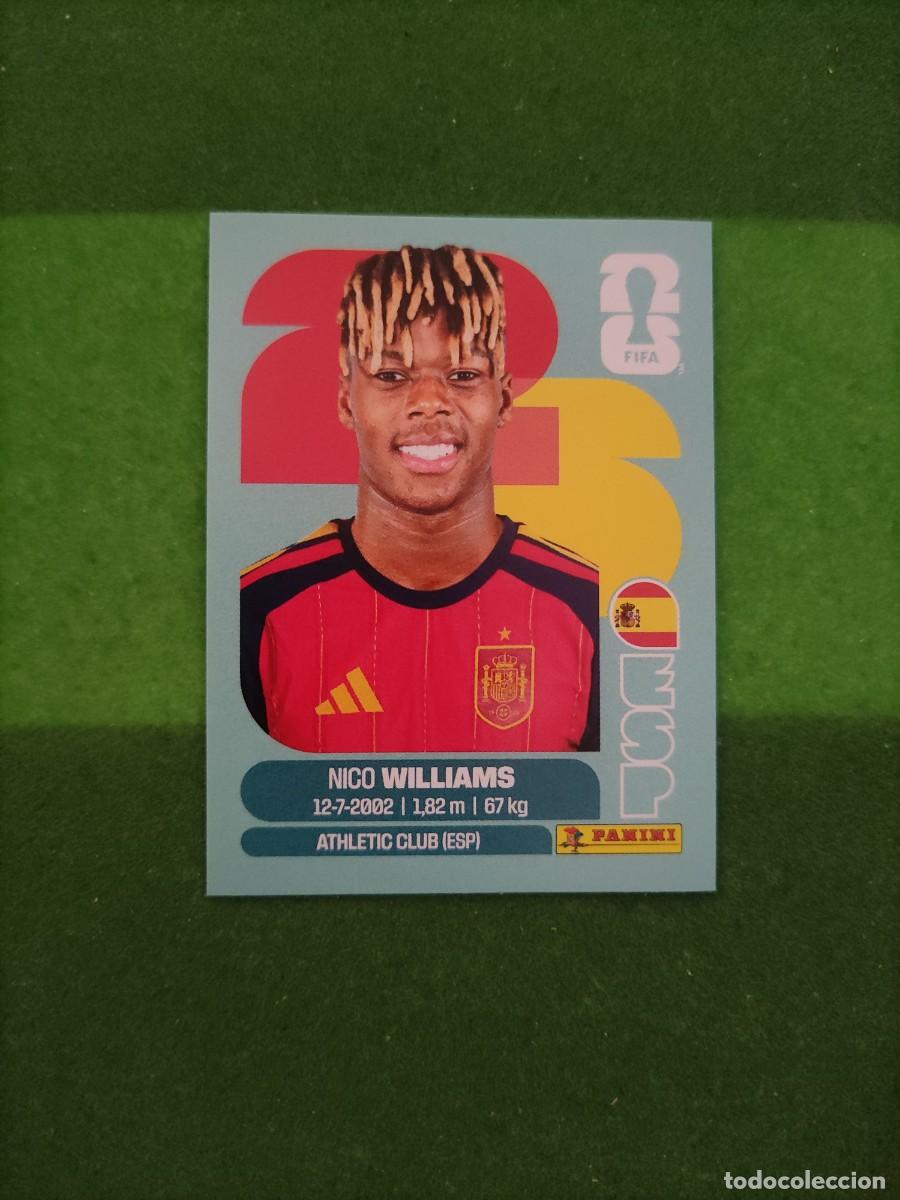 Cromos de F&uacute;tbol: Nico Williams Espa&ntilde;a ESP 17 Sticker Mundial 2026 FIFA World Cup / Sin pegar