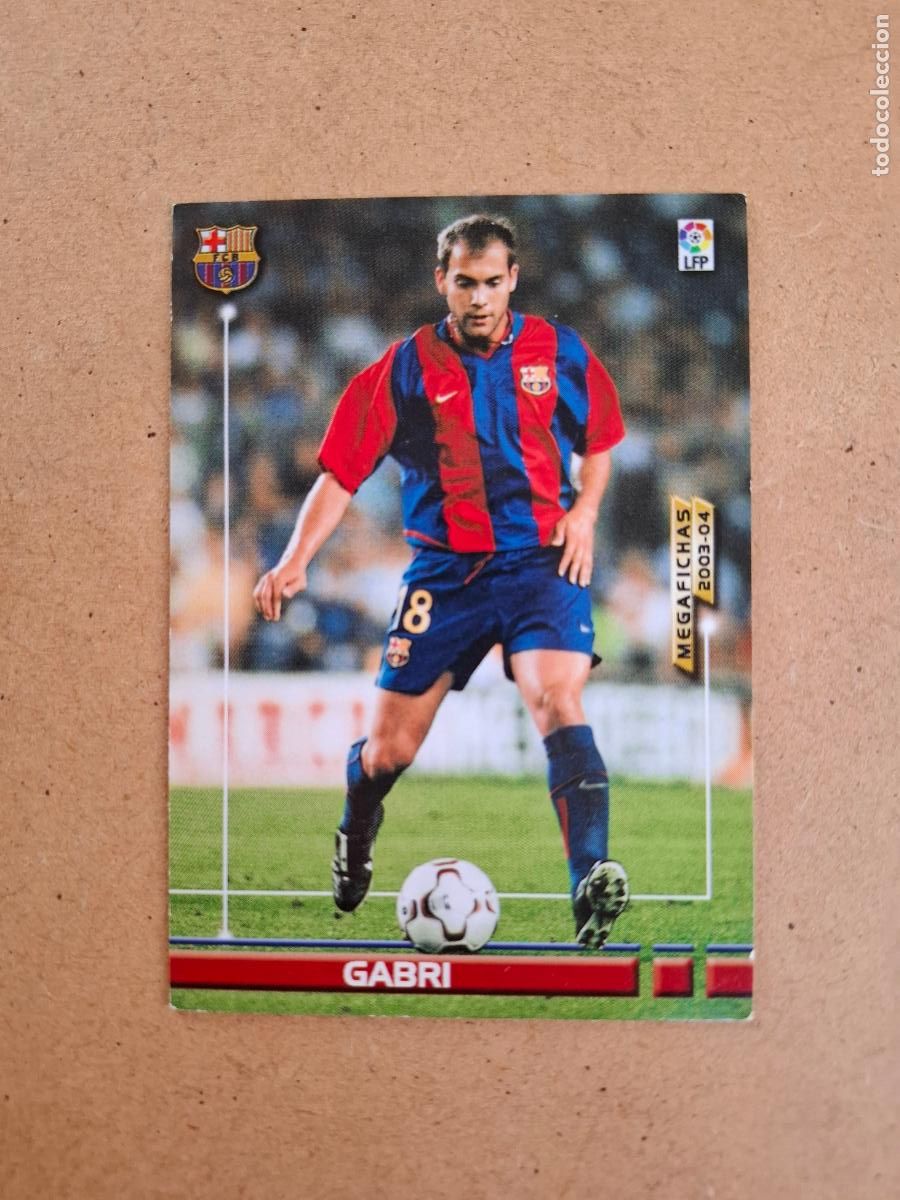 Cromos de F&uacute;tbol: MEGAFICHAS 2003 2004 03 04 - PANINI - 63 GABRI - FC. BARCELONA (CM)