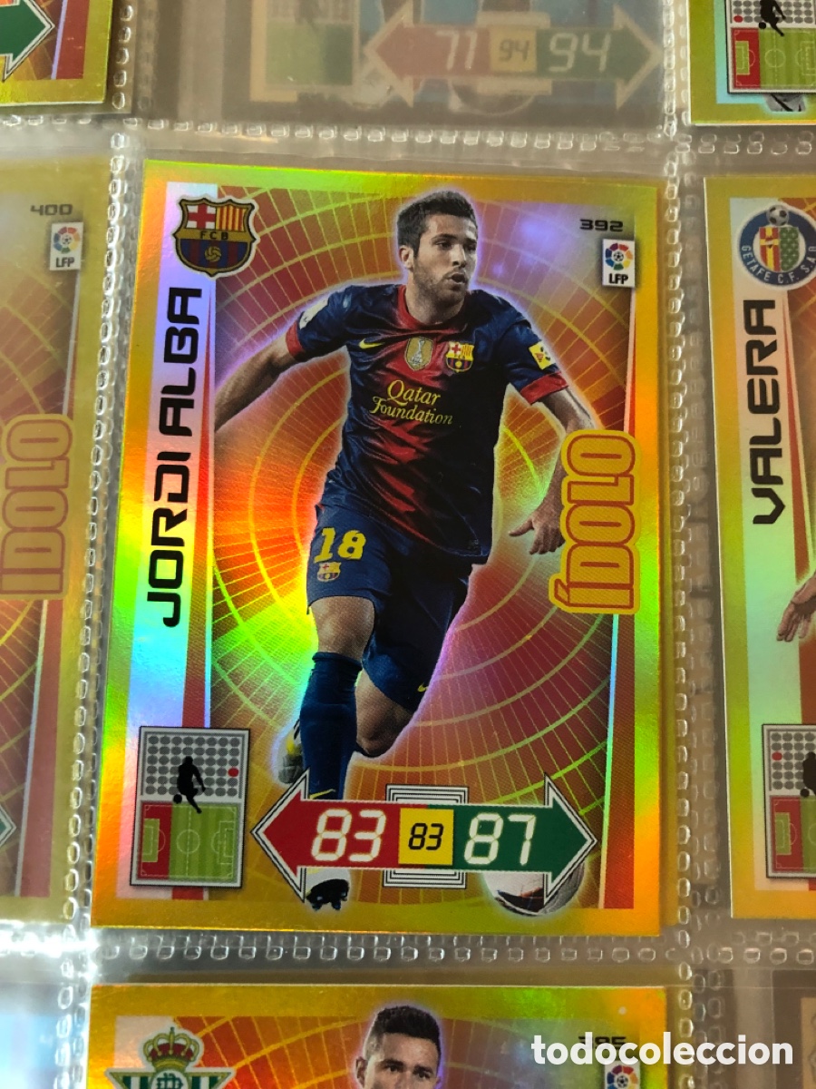 Cromos de F&uacute;tbol: Adrenalyn 2012 2013 &iacute;dolo Jordi Alba 392 Barcelona