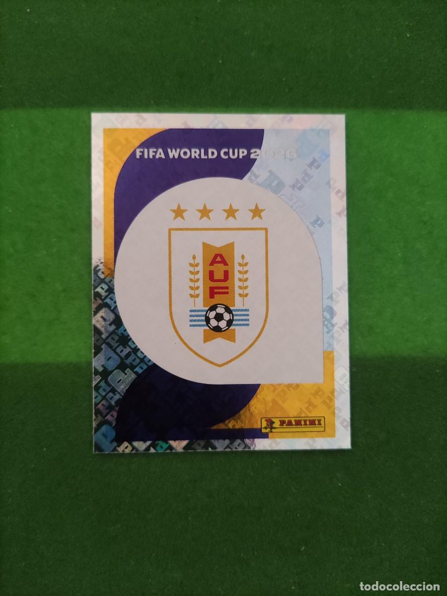 Cromos de F&uacute;tbol: Escudo Uruguay URU 1 Sticker Mundial 2026 FIFA World Cup / Sin pegar