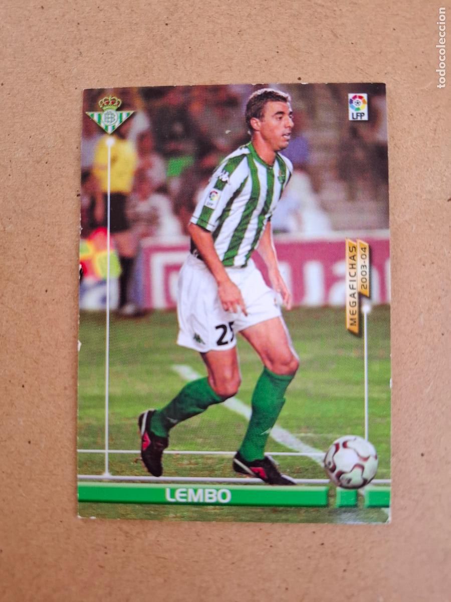 Cromos de F&uacute;tbol: MEGAFICHAS 2003 2004 03 04 - PANINI - 76 BIS LEMBO - REAL BETIS (CM)