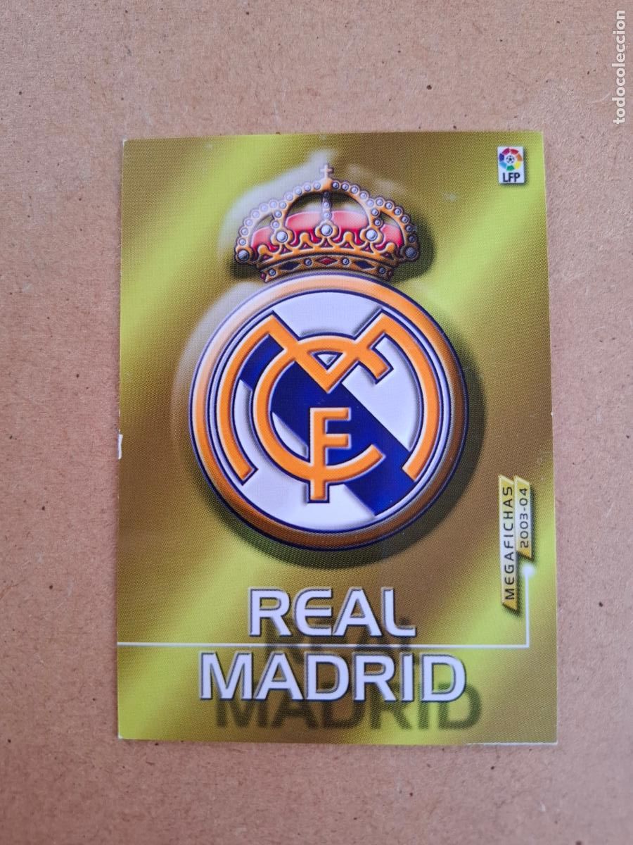 Fu&szlig;ball-Sticker: MEGAFICHAS 2003 2004 03 04 - PANINI - 145 ESCUDO - REAL MADRID (CM)
