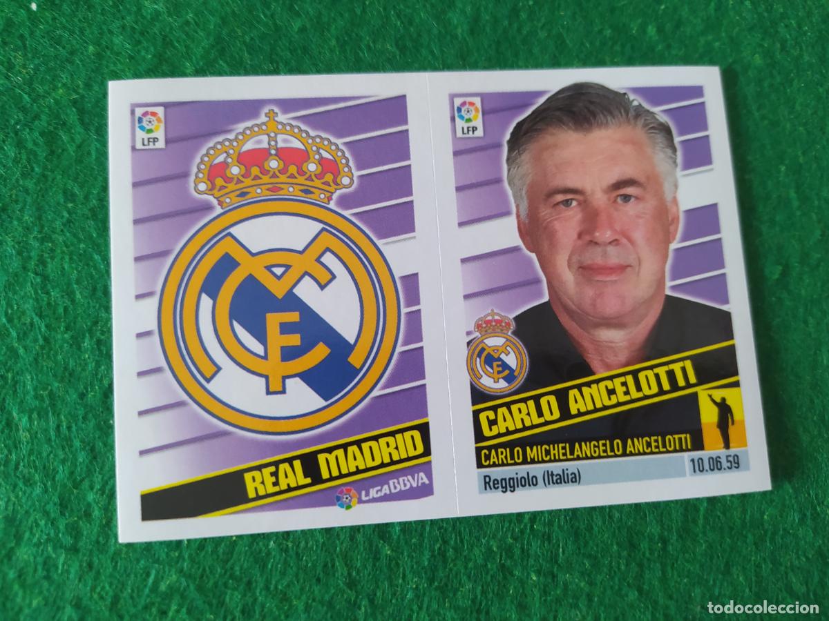 Football Stickers: LIGA ESTE 2013 2014 13/14 NUEVO SIN PEGAR ESCUDO / ENTRENADOR N&ordm; 12 REAL MADRID