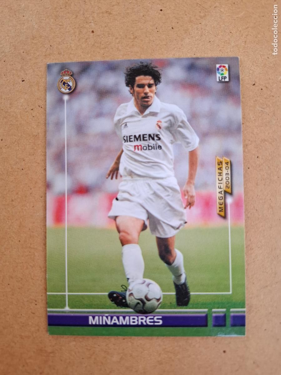 Football Stickers: MEGAFICHAS 2003 2004 03 04 - PANINI - 150 MI&Ntilde;AMBRES - REAL MADRID (CM)