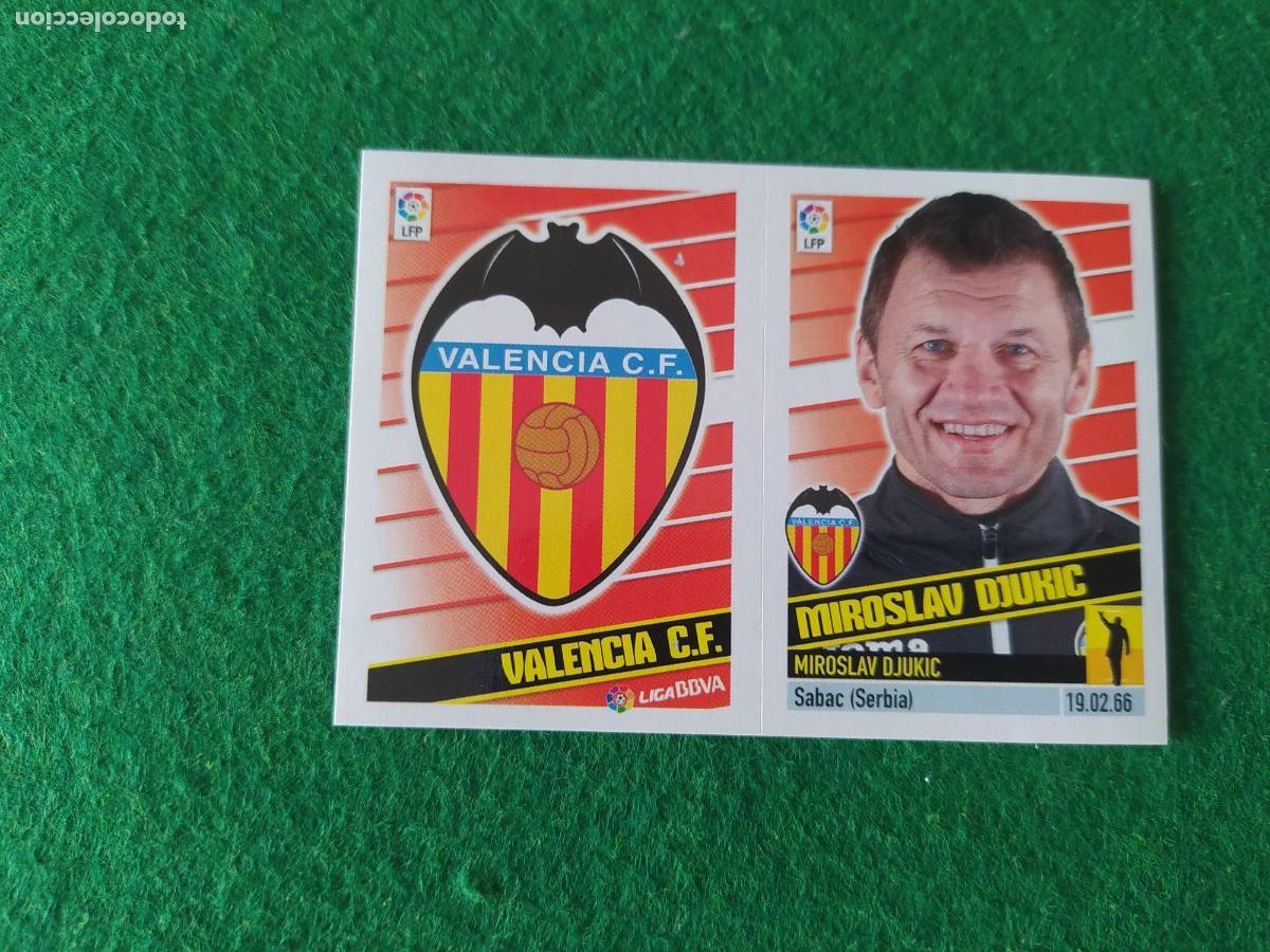 Cartes &agrave; collectionner de Football: LIGA ESTE 2013 2014 13/14 NUEVO SIN PEGAR ESCUDO / ENTRENADOR N&ordm; 18 VALENCIA
