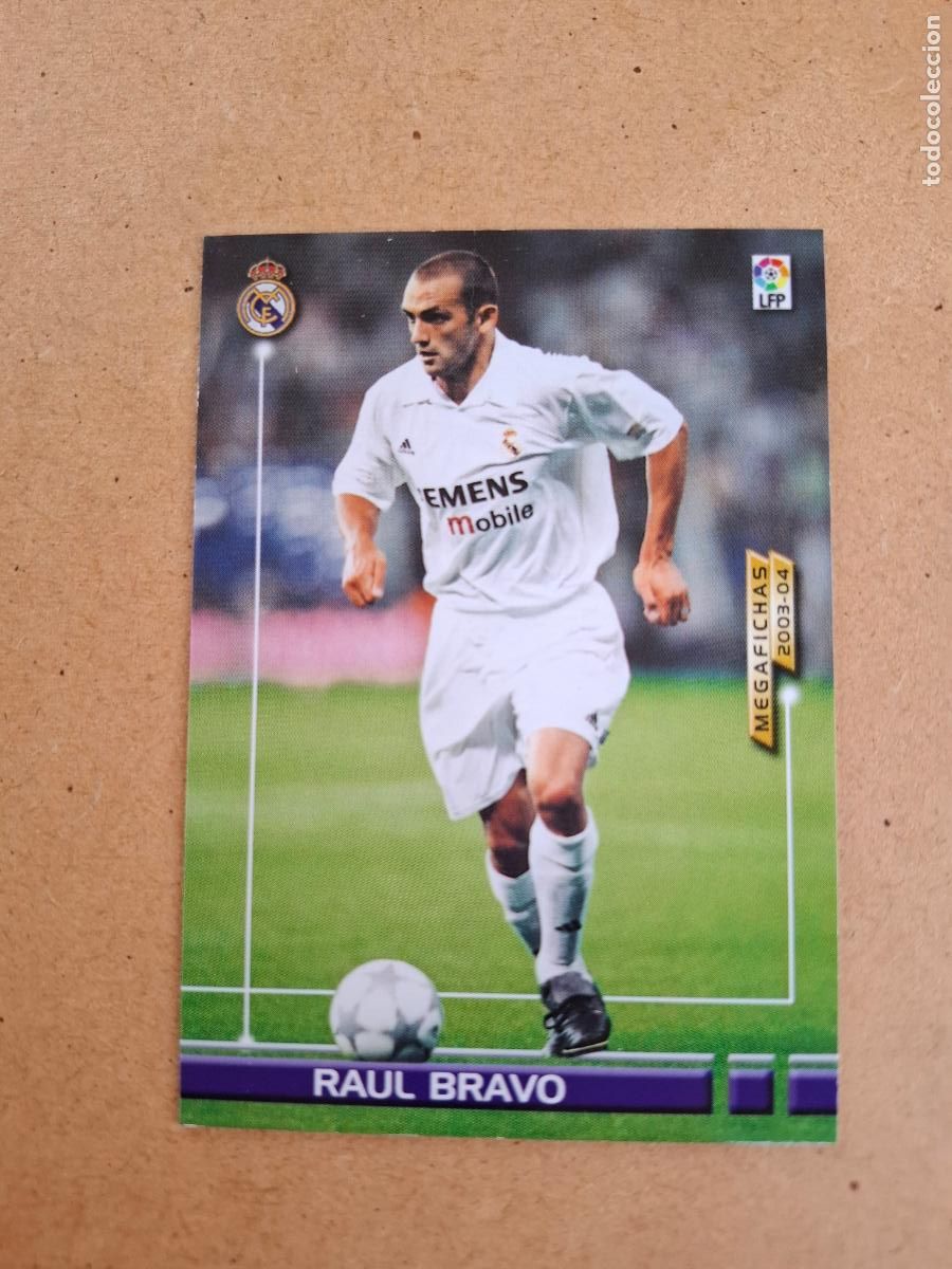 Cromos de F&uacute;tbol: MEGAFICHAS 2003 2004 03 04 - PANINI - 154 BIS RA&Uacute;L BRAVO - REAL MADRID (CM)