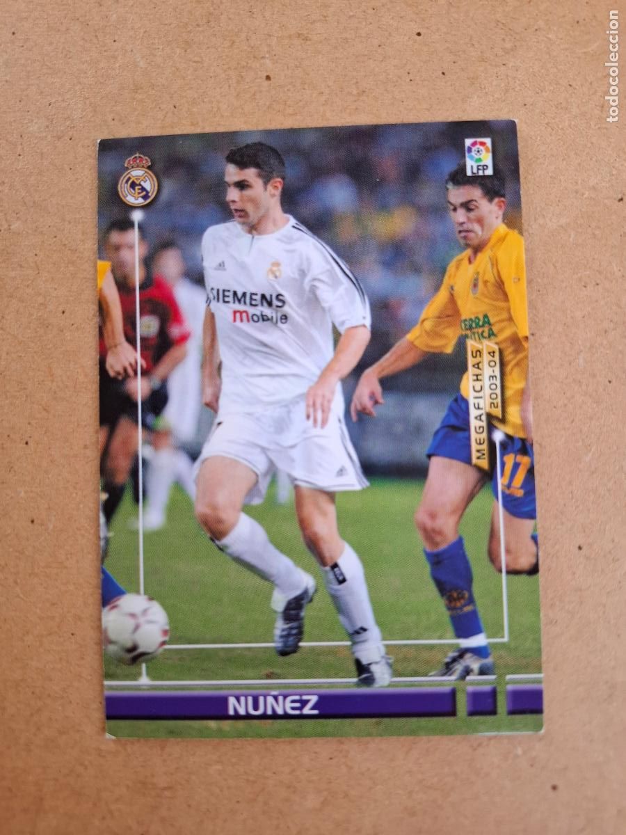 Cromos de F&uacute;tbol: MEGAFICHAS 2003 2004 03 04 - PANINI - 157 BIS N&Uacute;&Ntilde;EZ - REAL MADRID (CM)