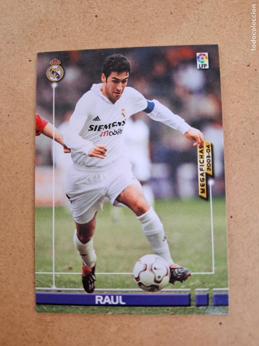 Cromos de F&uacute;tbol: MEGAFICHAS 2003 2004 03 04 - PANINI - 160 RA&Uacute;L - REAL MADRID (CM)