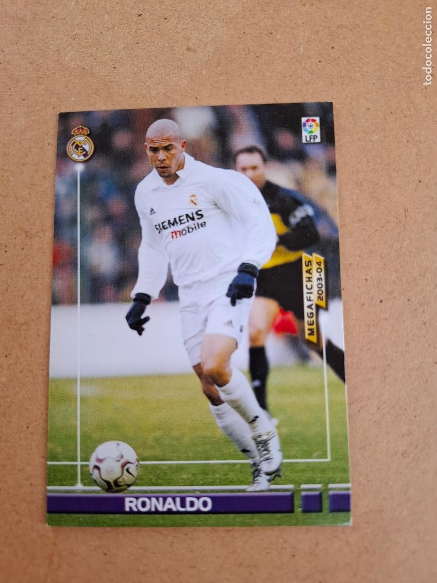 Cromos de F&uacute;tbol: MEGAFICHAS 2003 2004 03 04 - PANINI - 162 RONALDO - REAL MADRID (CM)
