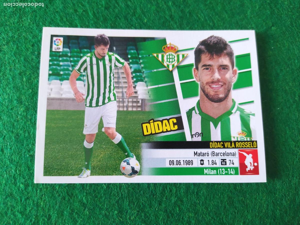 Cromos de F&uacute;tbol: LIGA ESTE 2013 2014 13/14 NUEVO SIN PEGAR FICHAJE N&ordm; 39 DIDAC REAL BETIS