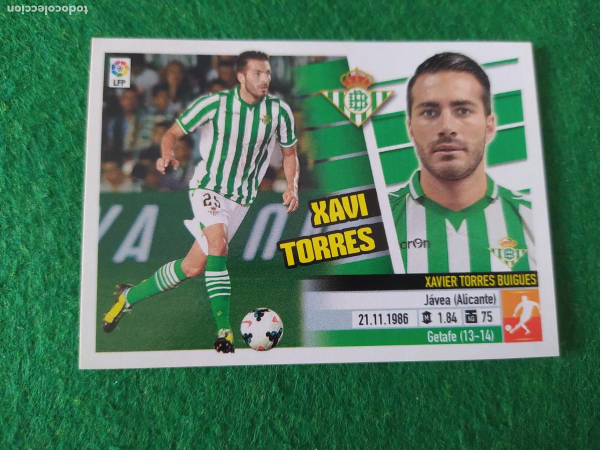 Cromos de F&uacute;tbol: LIGA ESTE 2013 2014 13/14 NUEVO SIN PEGAR FICHAJE N&ordm; 53 XAVI TORRES REAL BETIS