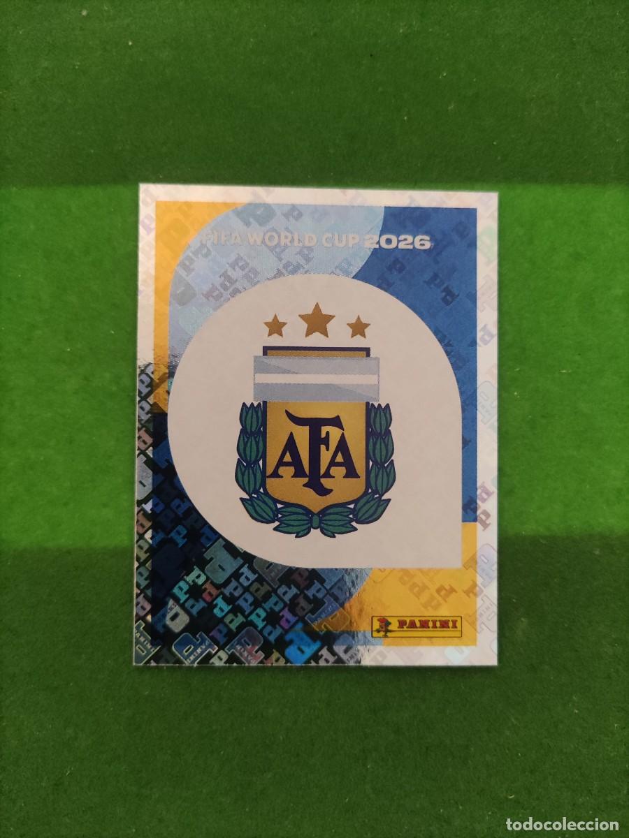 Cromos de F&uacute;tbol: Escudo Argentina ARG 1 Sticker Mundial 2026 FIFA World Cup / Sin pegar