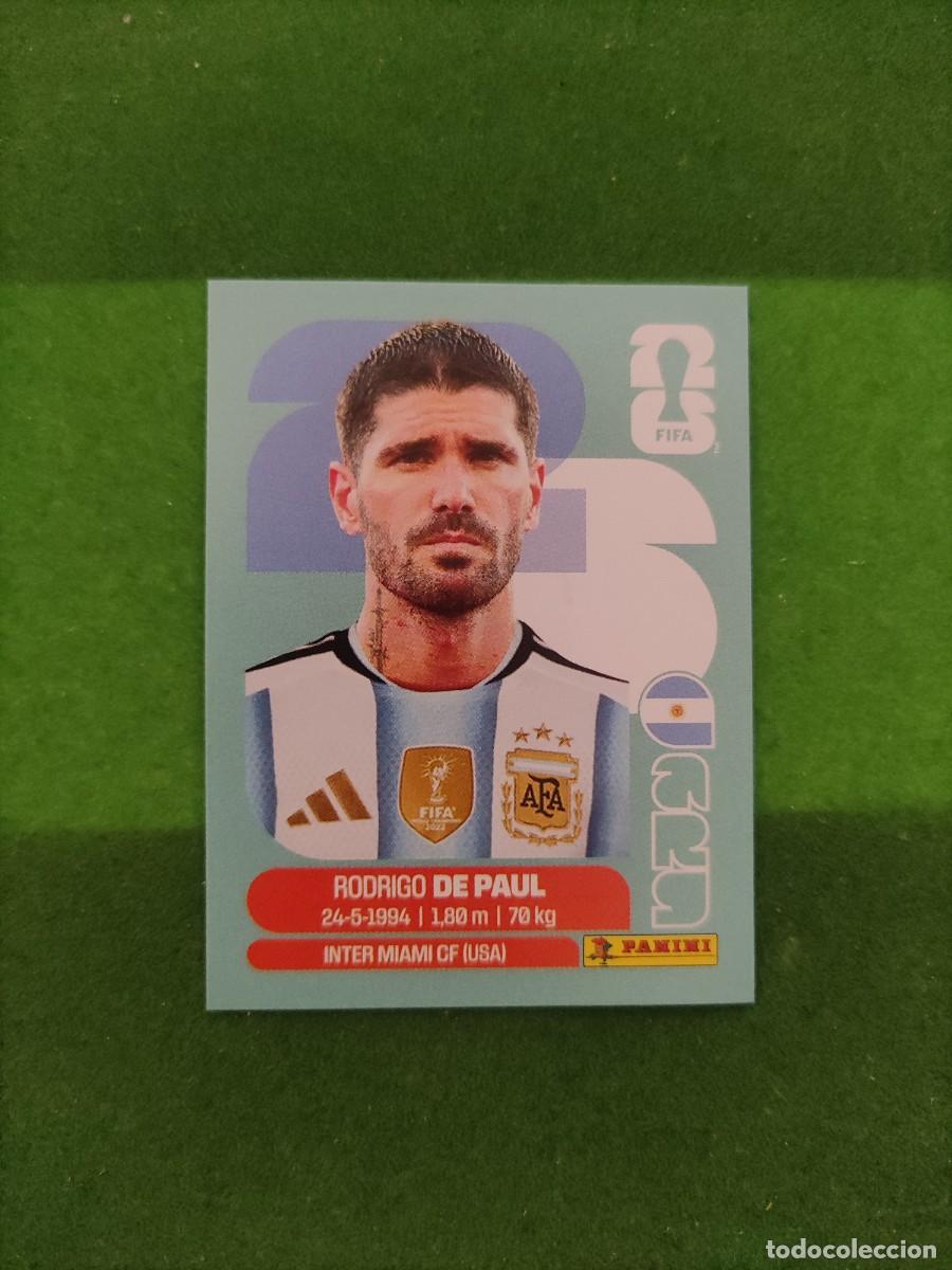 Cromos de F&uacute;tbol: De Paul Argentina ARG 10 Sticker Mundial 2026 FIFA World Cup / Sin pegar