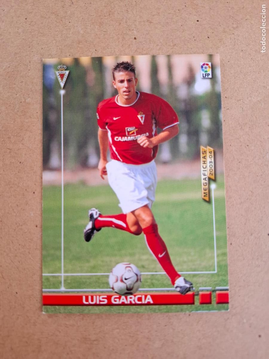 Football Stickers: MEGAFICHAS 2003 2004 03 04 - PANINI - 216 LUIS GARC&Iacute;A - REAL MURCIA (CM)