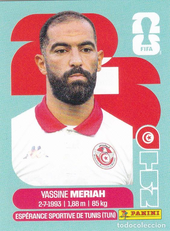 Figurine di Calcio: FIFA WORLD CUP 2026 * YASSINE MERIAH N&ordm; 6 * DE TUNEZ - NUEVO DE SOBRE (A-18)