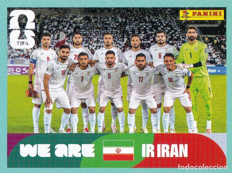Cromos de F&uacute;tbol: FIFA WORLD CUP 2026 * EQUIPO N&ordm; 13 * DE IRAN - NUEVO DE SOBRE (A-18)