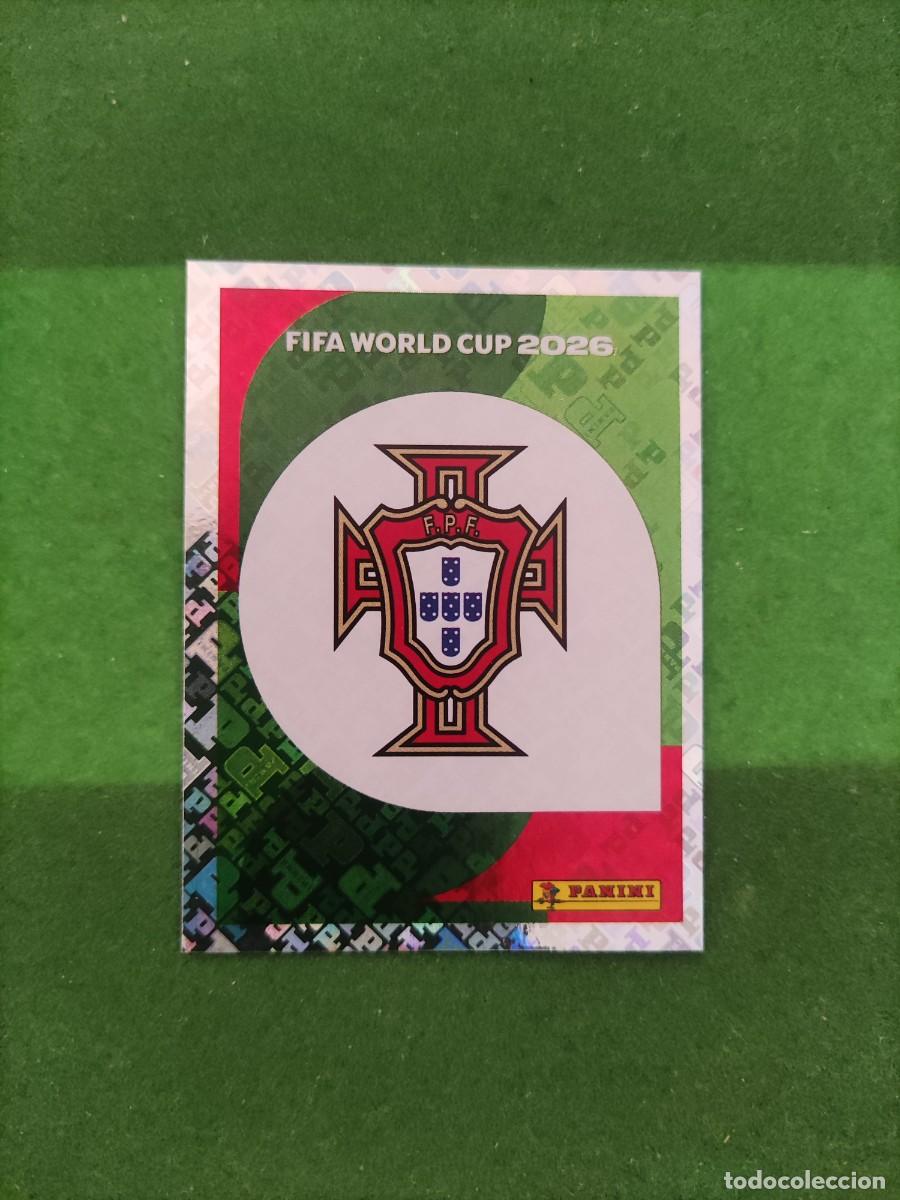 Cromos de F&uacute;tbol: Escudo Portugal POR 1 Sticker Mundial 2026 FIFA World Cup / Sin pegar