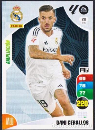 Cromos de F&uacute;tbol: 211 BIS DANI CEBALLOS REAL MADRID AMPLIACION FICHAS ALBUM ADRENALYN XL 2024 2025 24 25